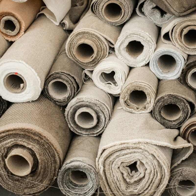 Carpet waste prepared for eco-friendly skip disposal or recycling in Ireland