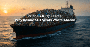 Cargo ship filled with Ireland's waste exports travelling across the Atlantic