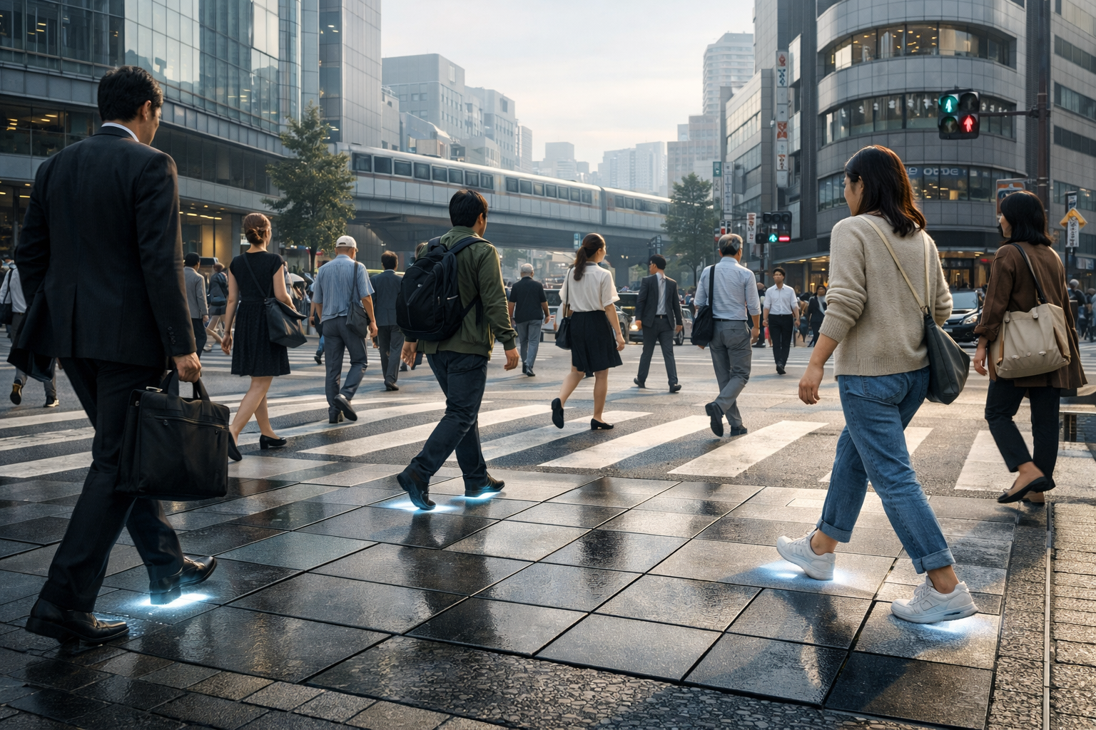 Piezoelectric Tiles: Japan Turns Footsteps into Power